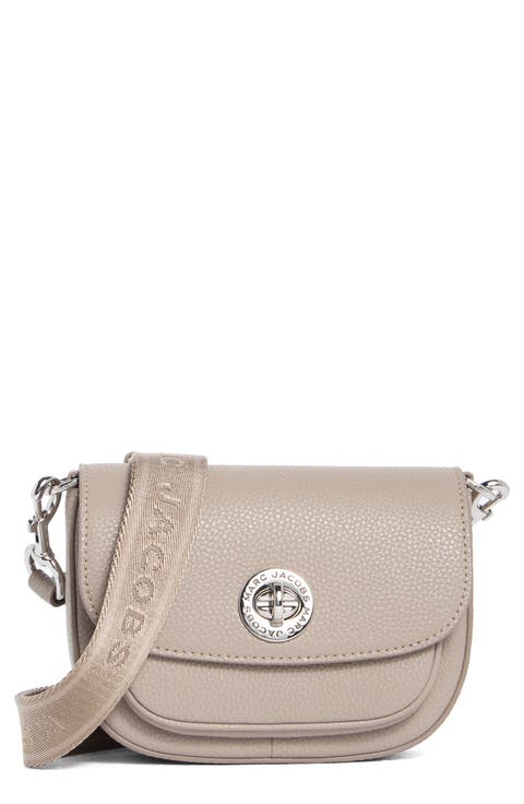 Signet Turn Lock Leather Saddle Bag