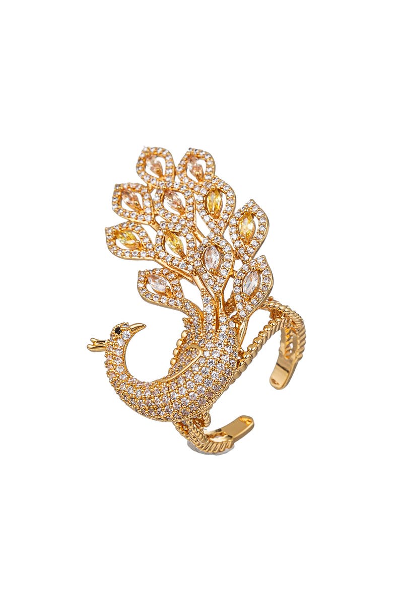 EYE CANDY LOS ANGELES Peacock Tail Ring, Main, color, Gold