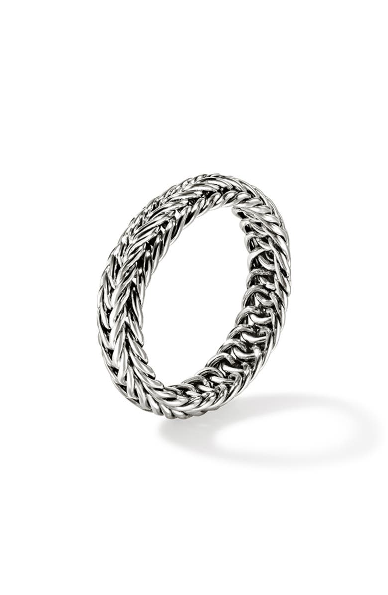John Hardy Kami Chain Ring, 6mm, Alternate, color, Silver