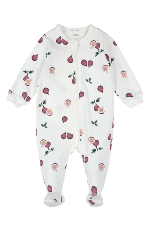Figs Print Fitted One-Piece Footed Pajamas (Baby)
