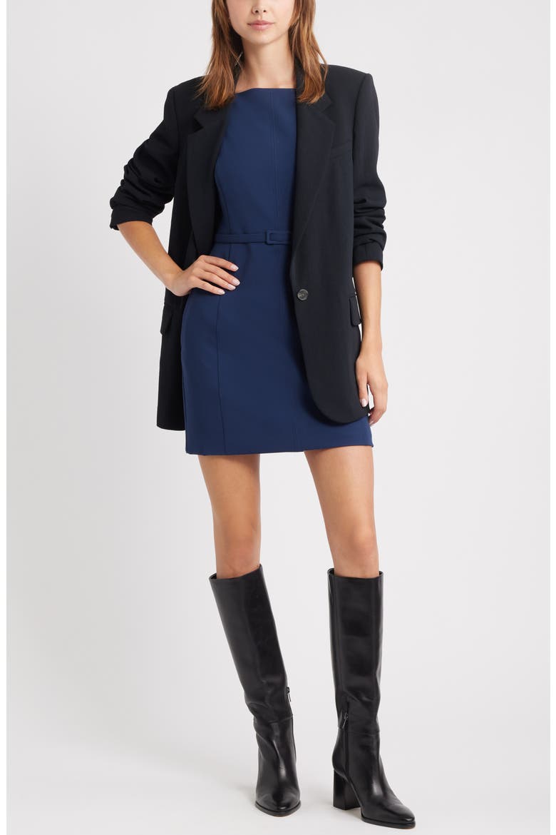 The Icon Belted Minidress, Alternate, color, NAVY IRIS