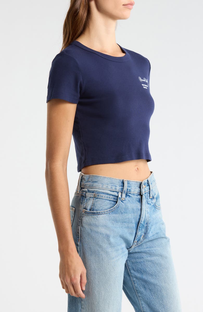 PacSun Queens Village Graphic Baby Tee, Alternate, color, Navy