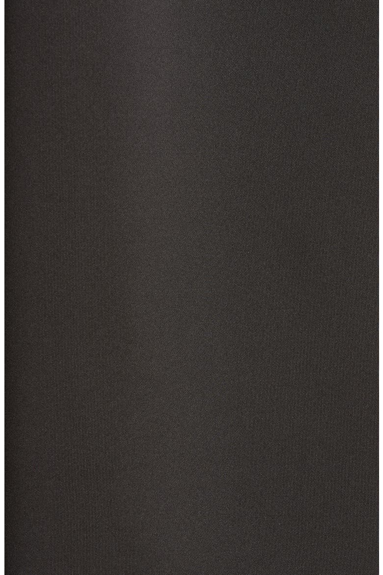 Badgley Mischka Asymmetrical Neckline Fit & Flare Scuba Dress, Alternate, color, BLACK