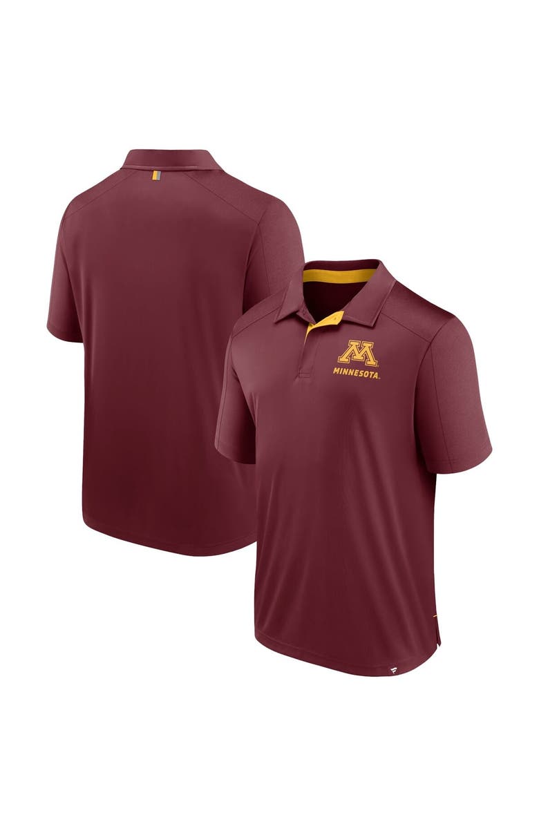 FANATICS Men's Fanatics Maroon Minnesota Golden Gophers Fundamental Defender Polo, Main, color, Maroon