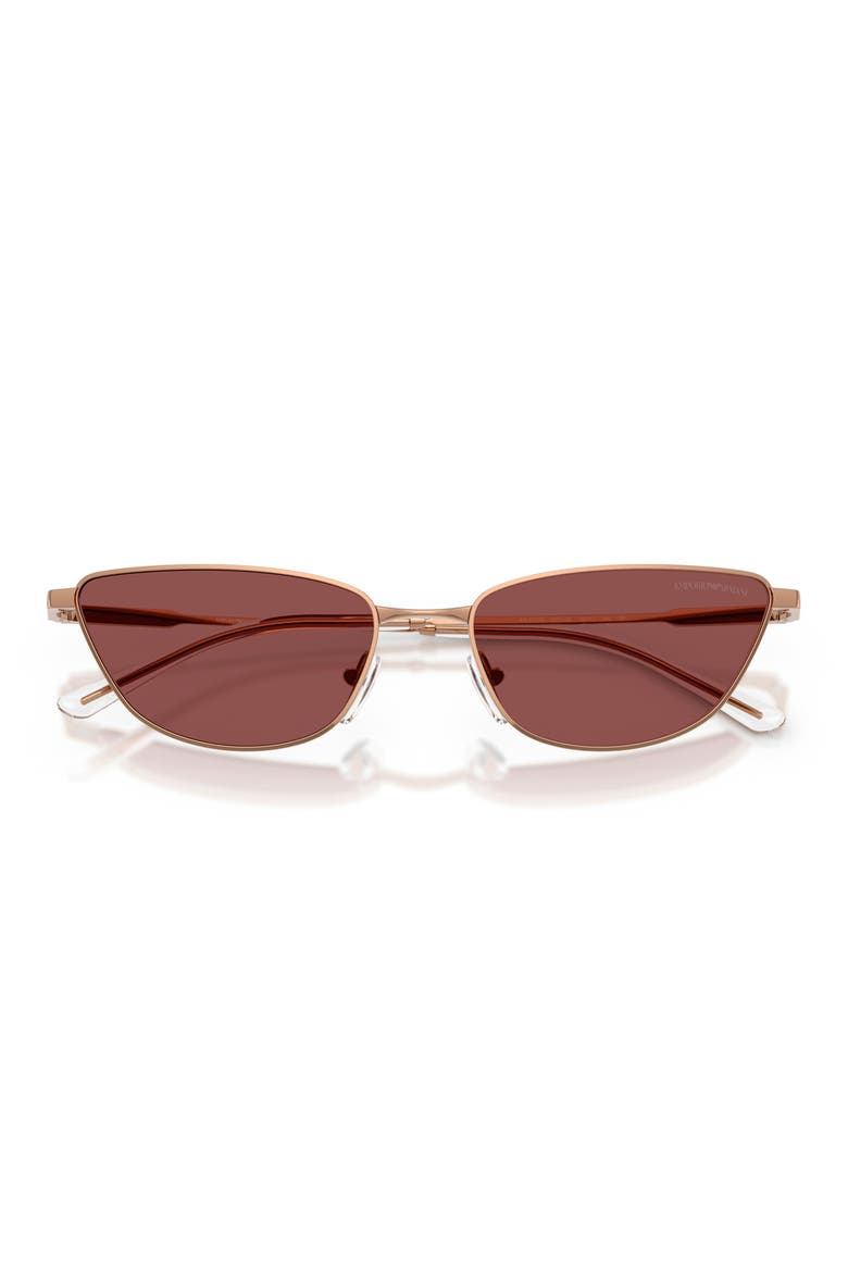 55mm Cat Eye Sunglasses, Alternate, color, SHINY ROSE GOLD / DARK VIOLET