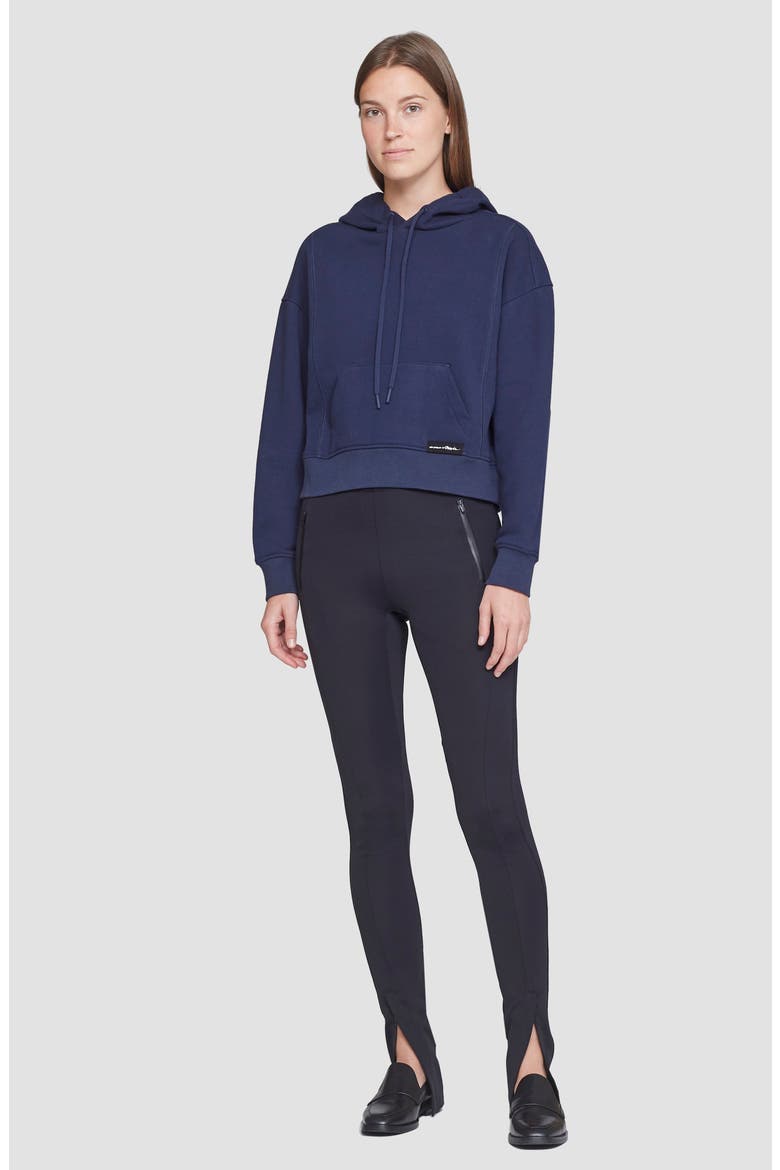 Don't Sweat It Crop Hoodie, Alternate, color, NAVY