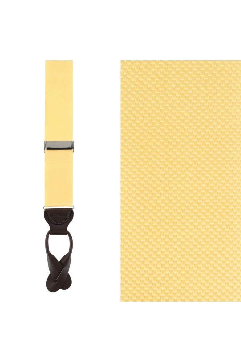 Hudson Nylon Button End Suspenders, Main, color, Yellow