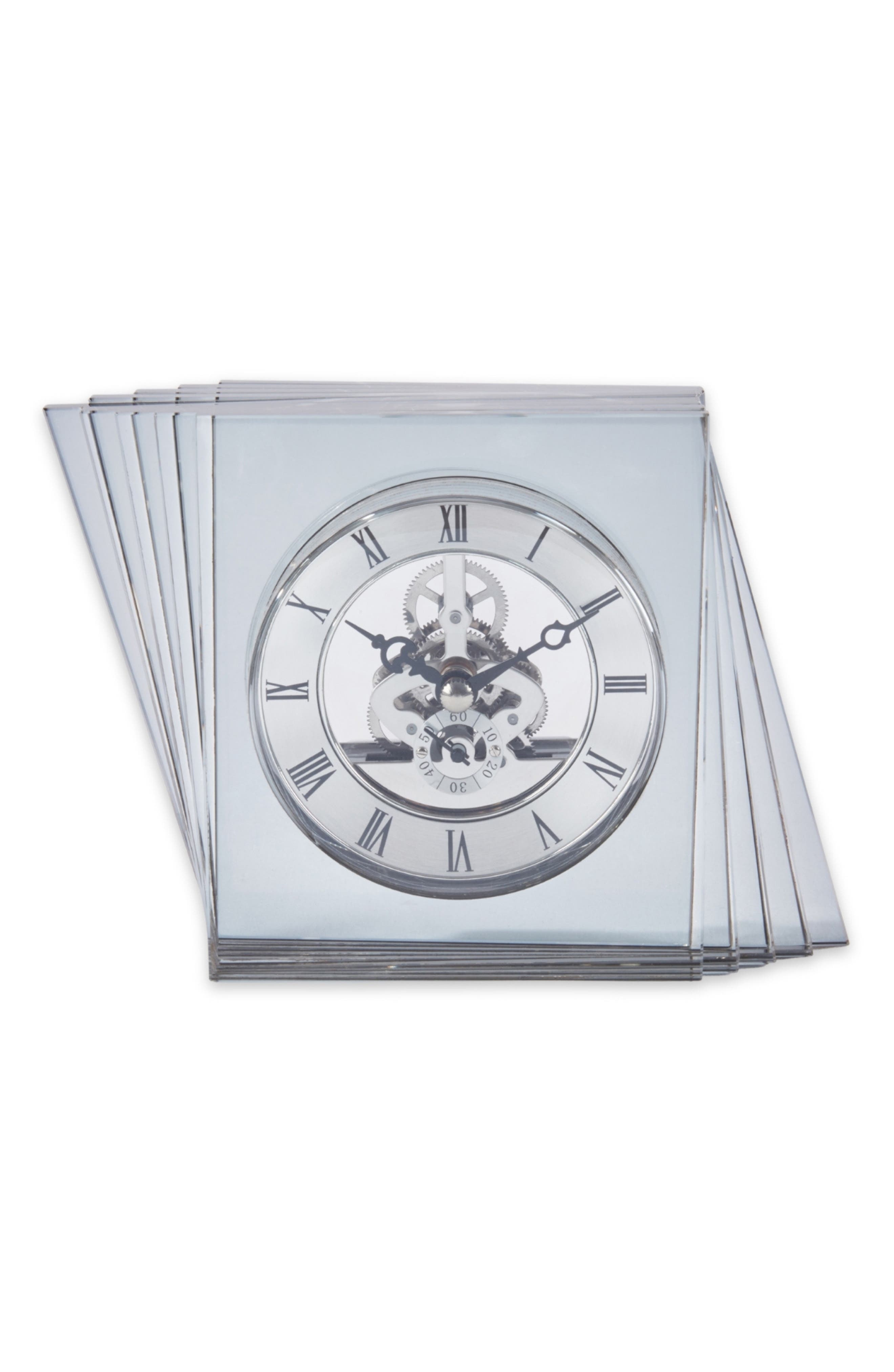 Bey-Berk Bones Skeleton Clock in White 
