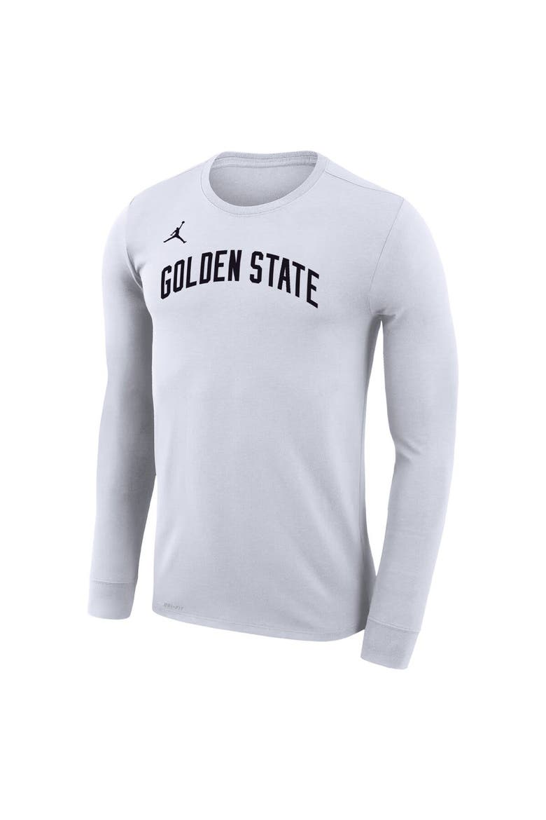 Unisex Jordan Brand White Golden State Warriors Statement Edition Legend Performance Long Sleeve T-Shirt, Alternate, color, White