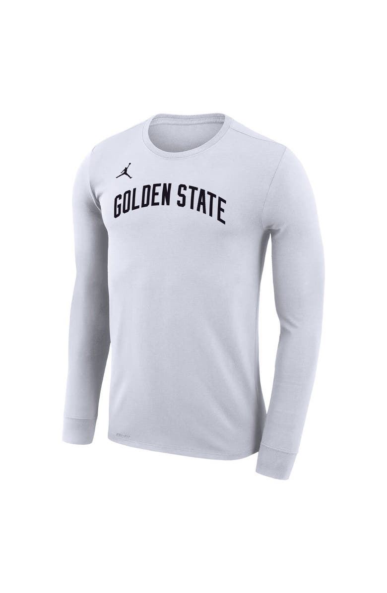 Jordan Brand Unisex Jordan Brand White Golden State Warriors Statement Edition Legend Performance Long Sleeve T-Shirt, Alternate, color, White