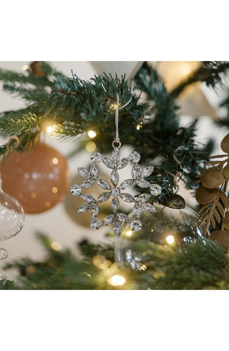 CG Hunter Beaded Snowflake and Star Christmas Ornaments, Alternate, color, Brass