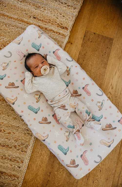 Copper Pearl Cheyenne Changing Pad Cover In Pink