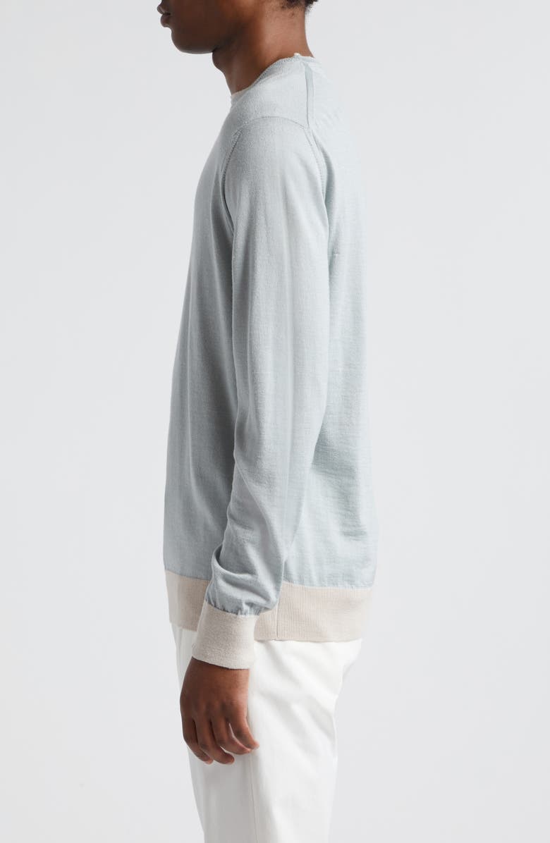 Eleventy Merino Wool & Silk Crewneck Sweater, Alternate, color, 