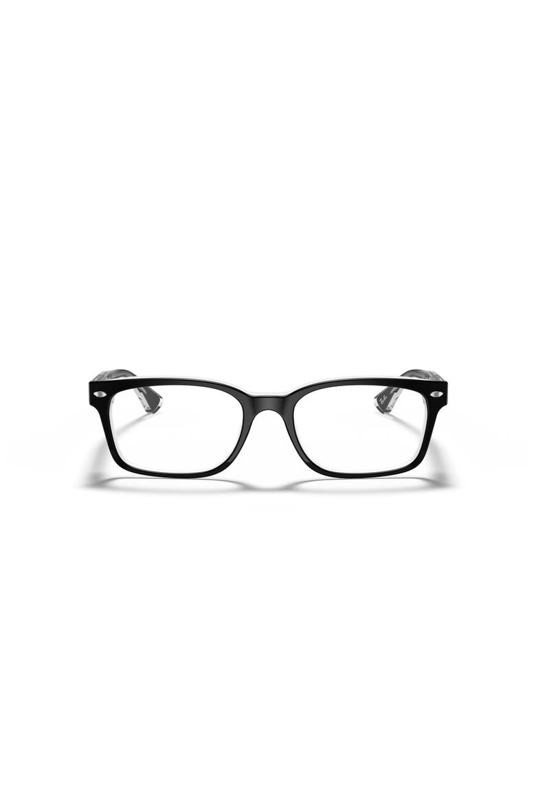 51mm Square Optical Glasses, Alternate, color, BLACK