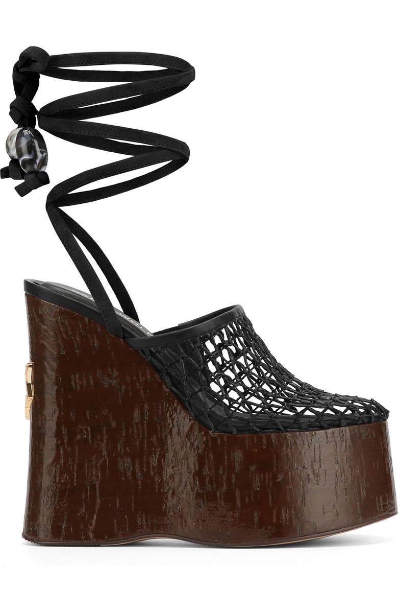 Naked Wolfe Platform Wedge Ankle Wrap Sandal, Alternate, color,