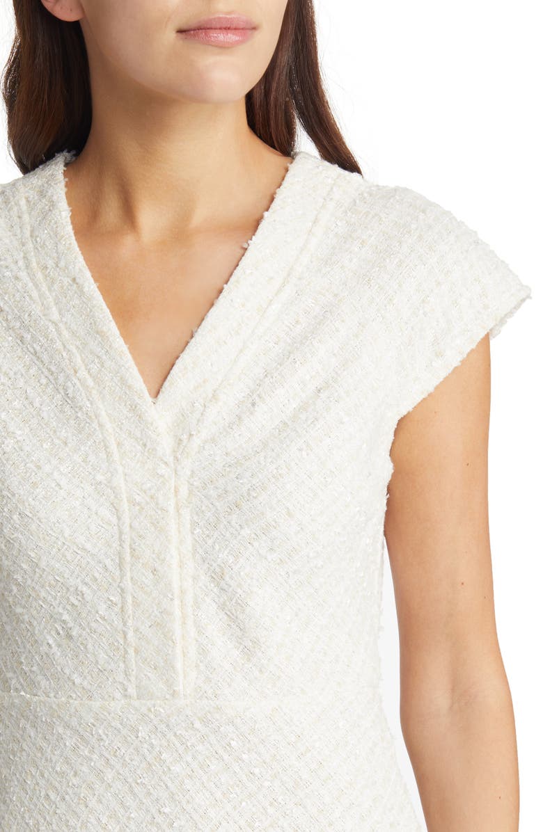 AREA STARS Bouclé Fit & Flare Dress, Alternate, color, 