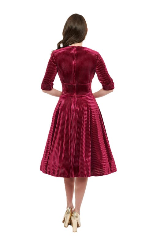 UNIQUE VINTAGE UNIQUE VINTAGE HALF SLEEVE SURPLICE DELORES SWING DRESS