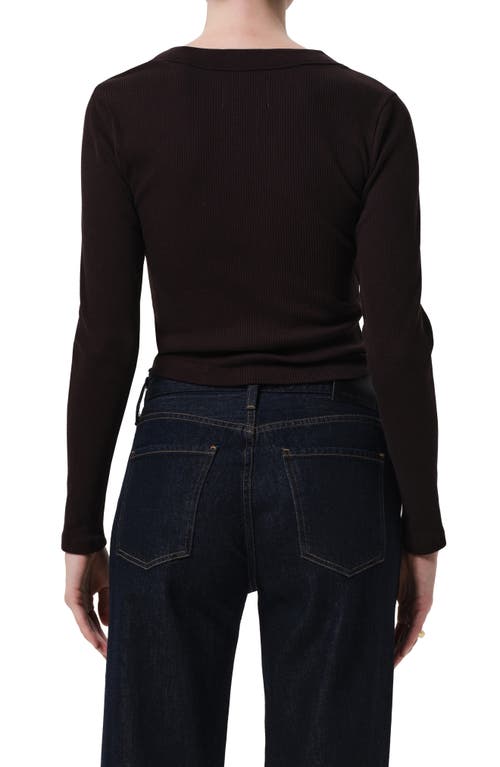 Citizen Of Humanity Citizens Of Humanity Varra Rib Henley In Brown