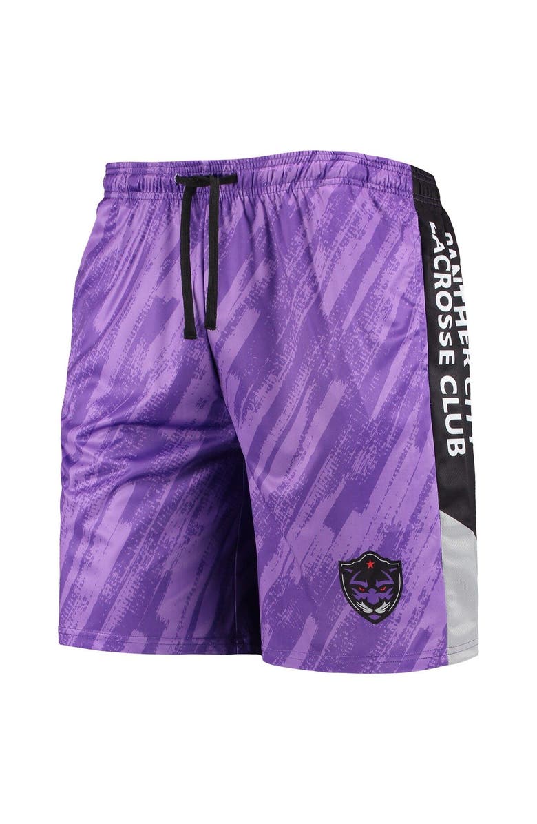 FOCO Men's FOCO Purple Panther City Lacrosse Club Static Mesh Shorts, Alternate, color, Purple