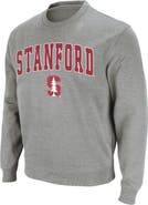 COLOSSEUM Men's Colosseum Heather Gray Stanford Cardinal Arch & Logo Crew Neck Sweatshirt
