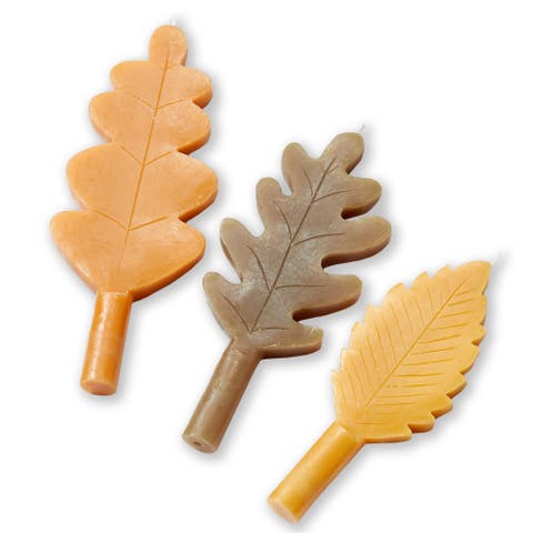 Fall Leaf Taper Candles Multicolor Thanksgiving Decor