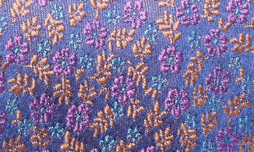 Ted Baker London Seymour Florette Silk Blend Tie In Blue
