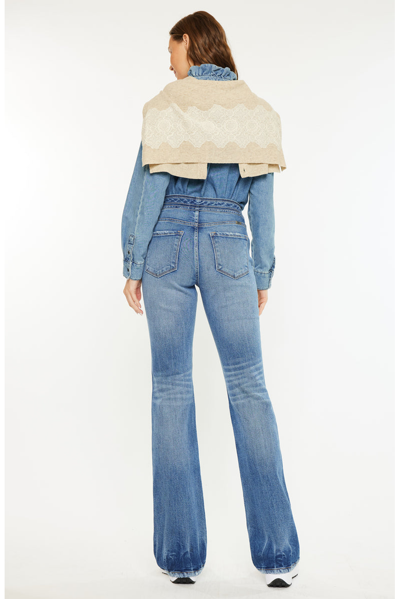Denicee High Rise Bootcut Jeans, Alternate, color, Medium Wash