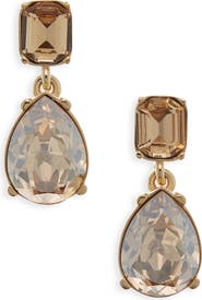 Oscar de la Renta Crystal Drop Earrings