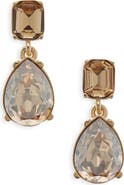 Oscar de la Renta Crystal Drop Earrings