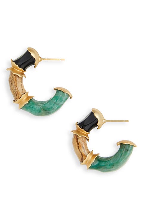 Wisp Jasper Hoop Earrings