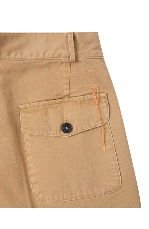 Fortela Jillian Canvas Cotton Shorts In Brown