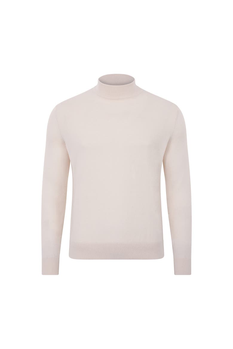 Cotton Mock Turtle Neck Sweater, Alternate, color, Ecru