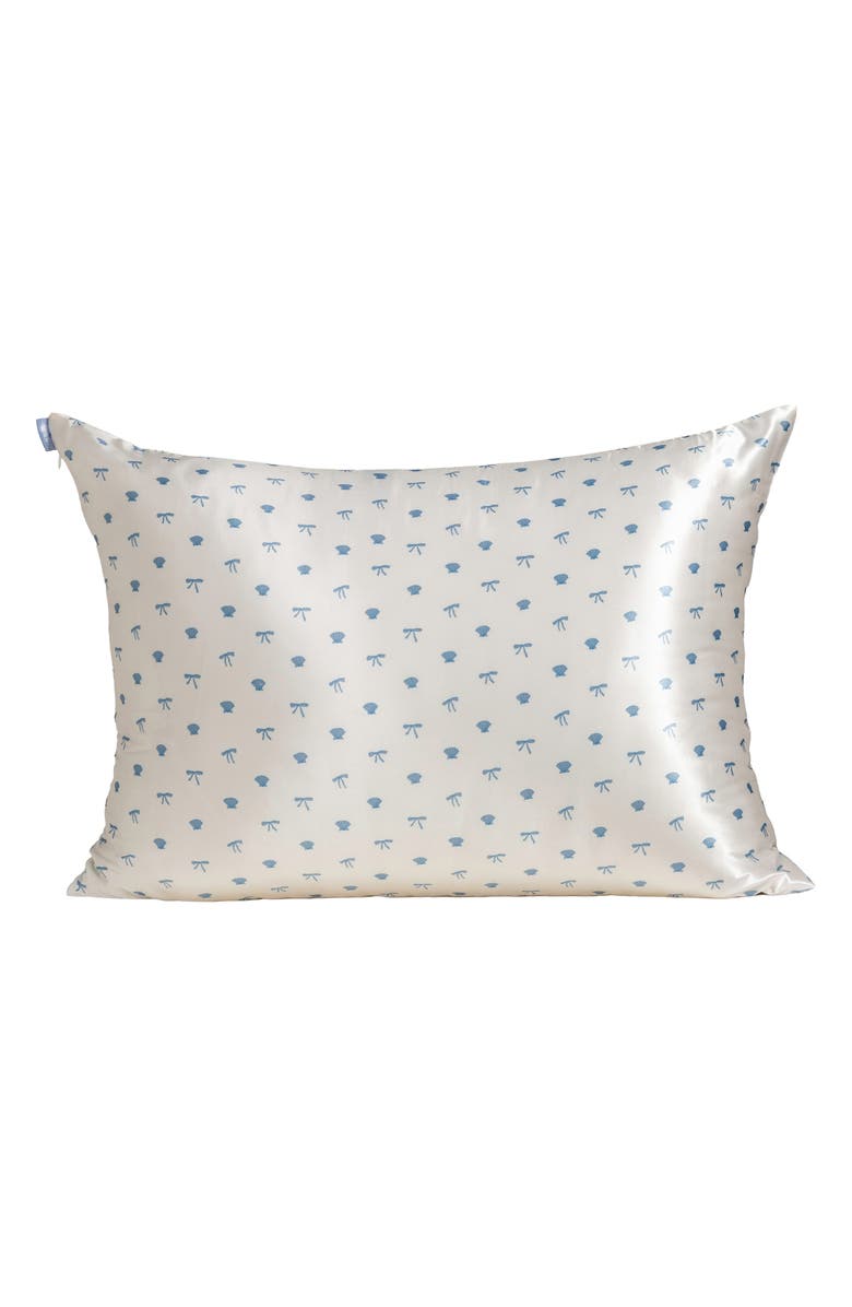 Kitsch Standard Satin Pillowcase, Alternate, color, Pearlized Cream