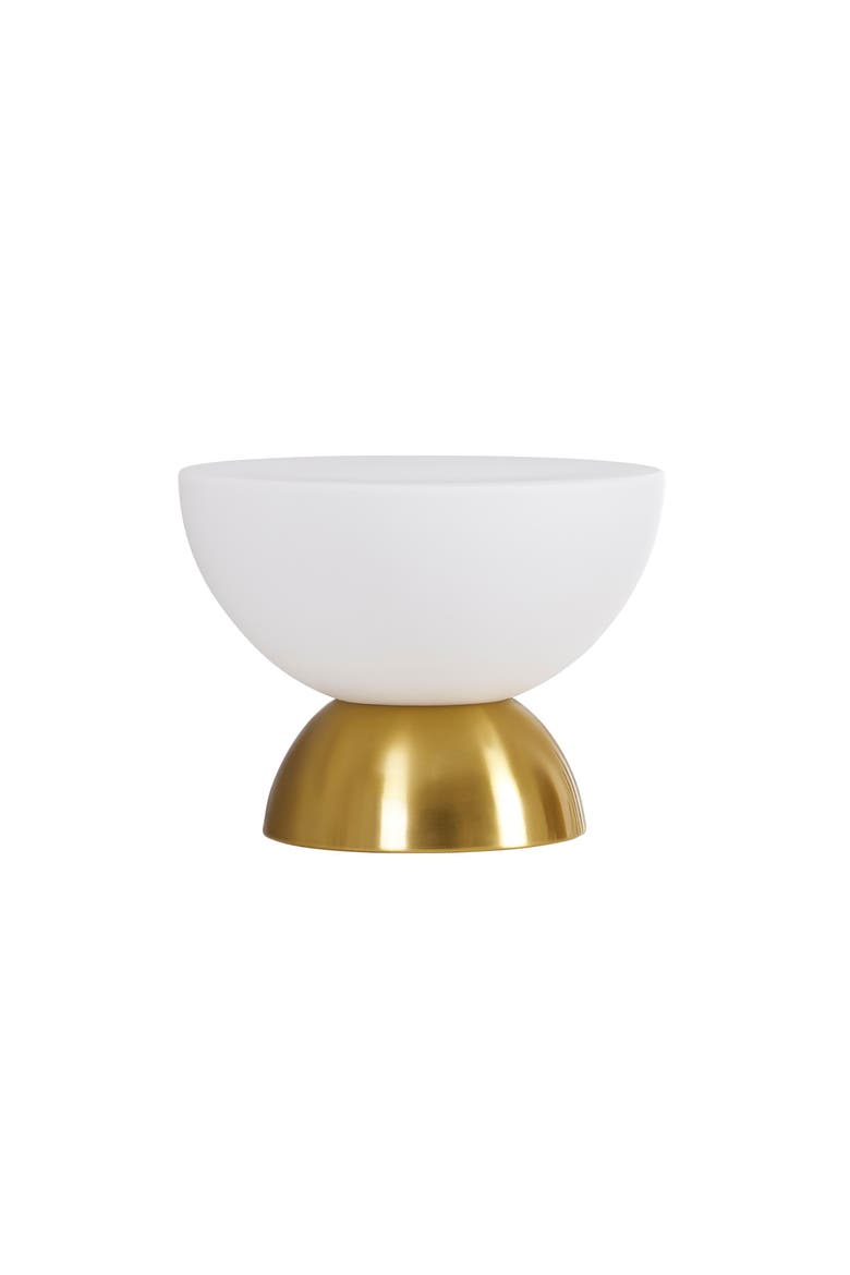 Lamina 5" Double Dome Dimmable LED Table Lamp With Gold Brass Accent, Main, color, Gold