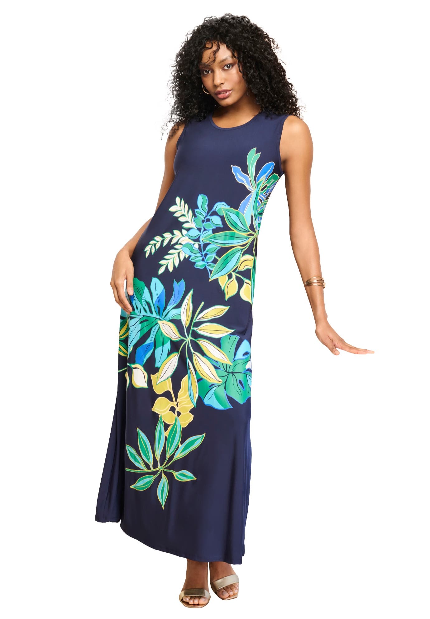 NAVY BOLD LEAVES