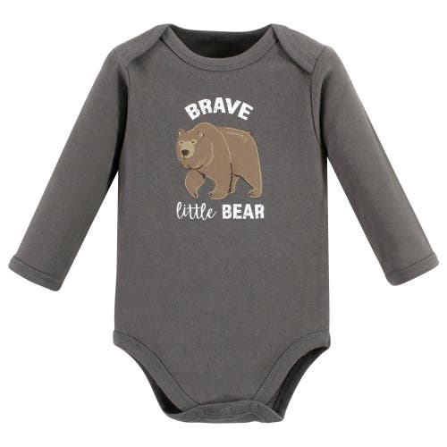 Touched By Nature Organic Cotton Long-sleeve Bodysuits In White