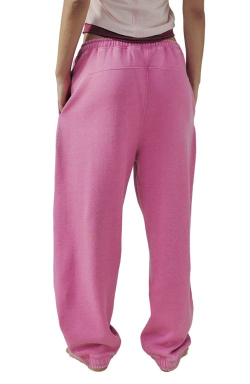 Free People Slow It Down Cotton Blend Joggers In Pink