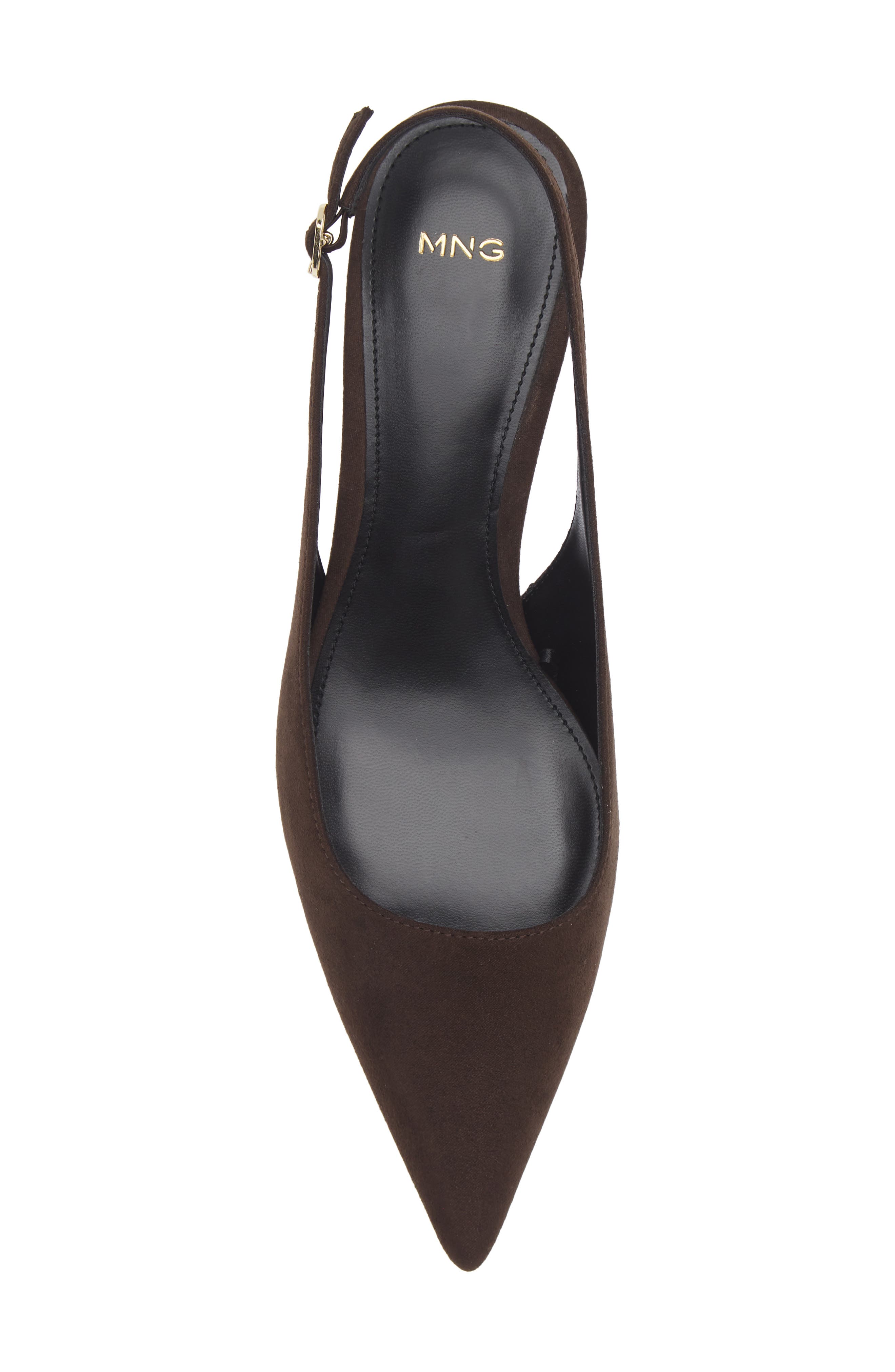 Monaco Pointed Toe Slingback Pump, Alternate, color, CHOCOLATE