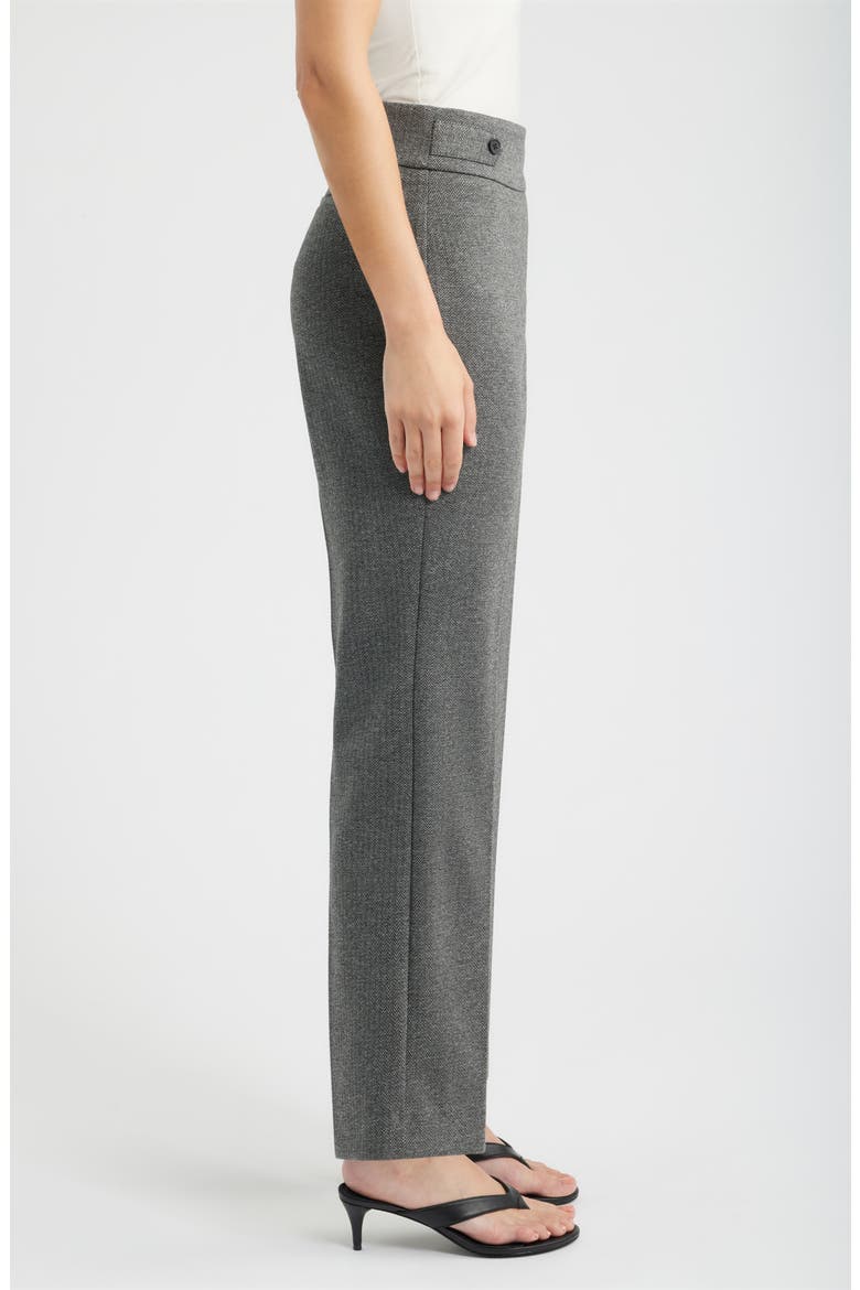 Side Tab Pull On Trousers, Alternate, color, ANNE BLACK/ GREY
