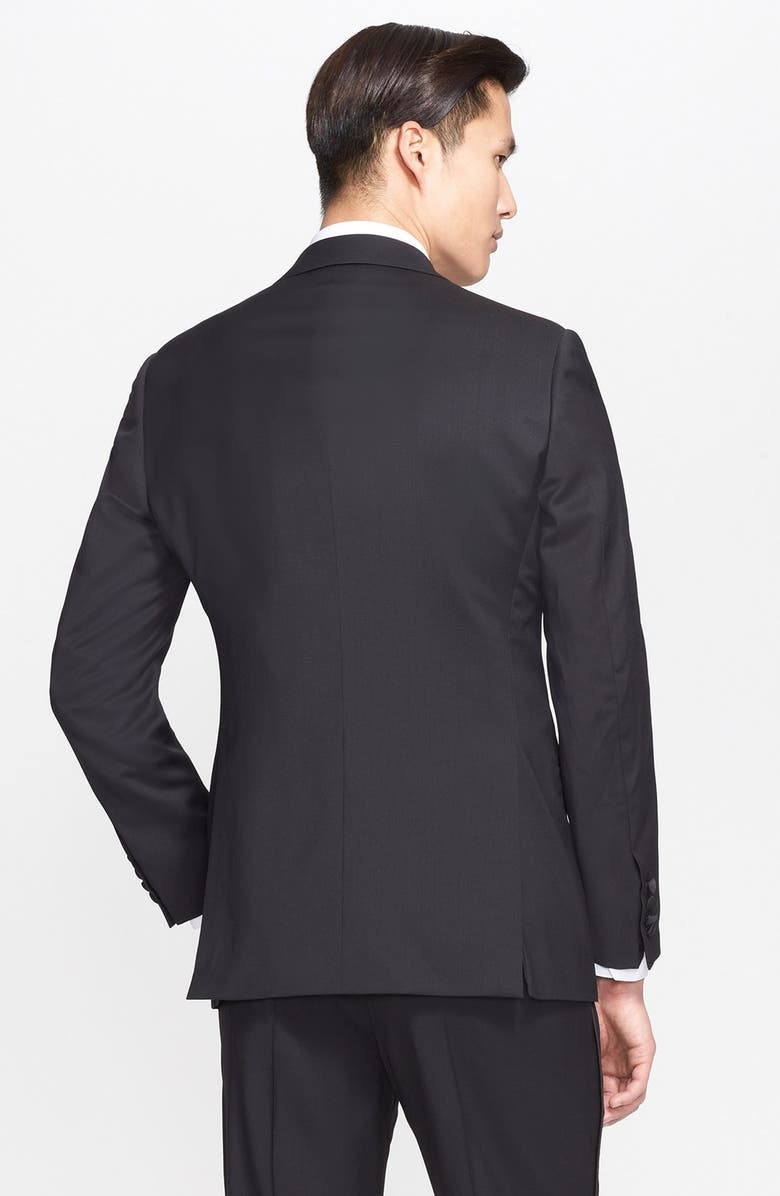 Emporio Armani Armani Collezioni 'Giorgio' Trim Fit Peak Lapel Wool Tuxedo, Alternate, color,