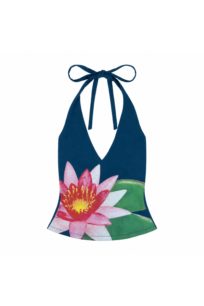 Zoey Halter, Alternate, color, Water Lily