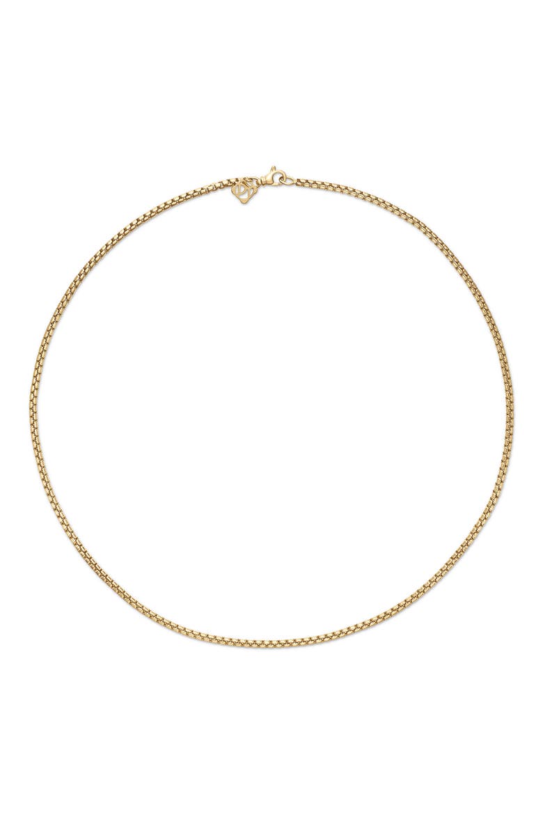 Box Chain Necklace in 18k Yellow Gold, 2.7mm, Alternate, color, GOLD
