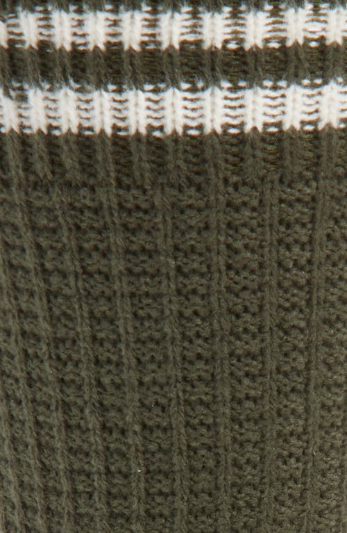 Nordstrom Waffle Texture Cotton Blend Crew Socks In Green