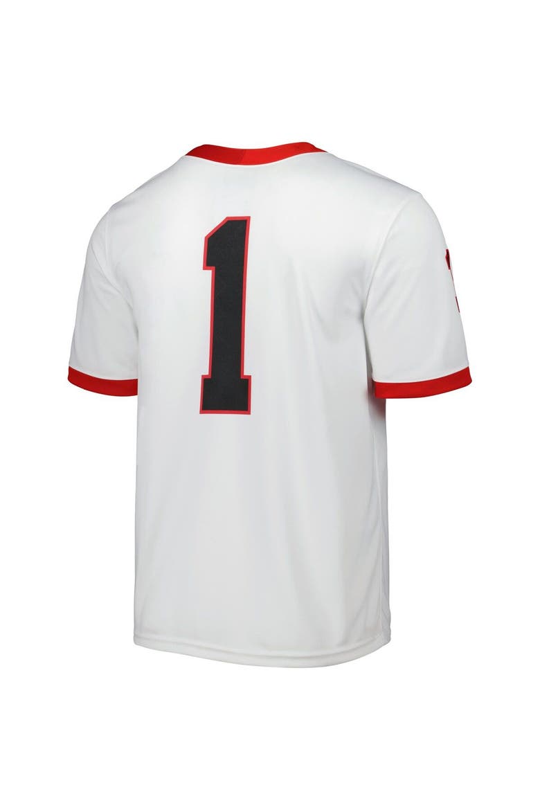 Men's Nike White Georgia Bulldogs #1 Away Game Jersey, Alternate, color, White