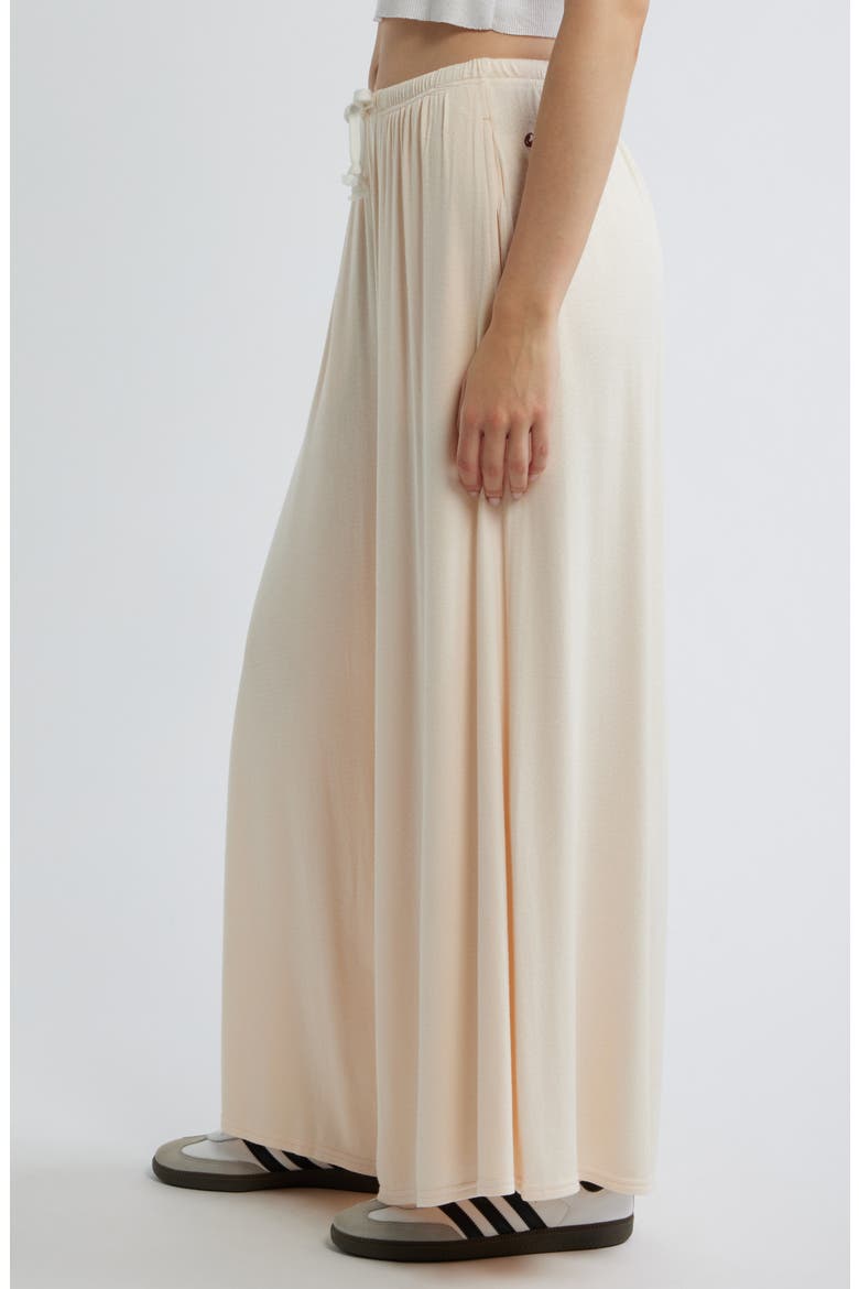 Leah Main Squeeze Embroidery Wide Leg Drawstring Pants, Alternate, color, PEACH