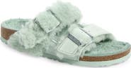 Birkenstock Arizona Genuine Teddy Shearling Lined Slide Sandal