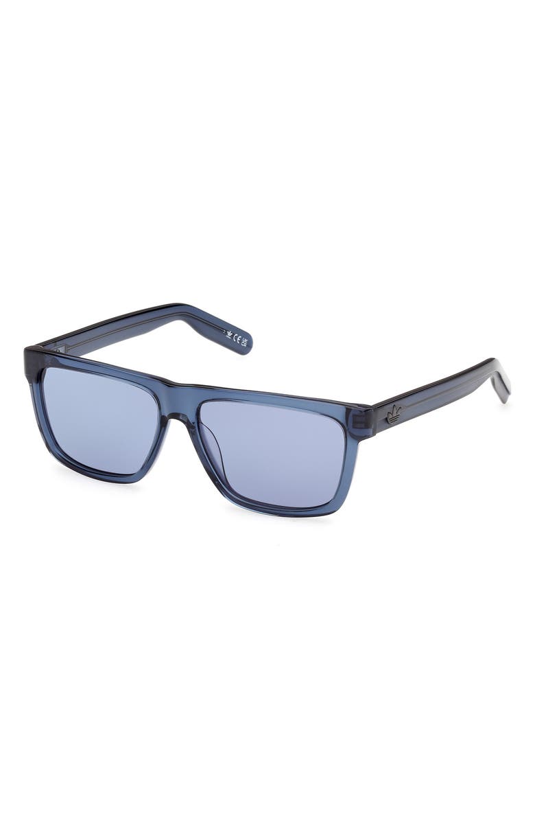 adidas Square Sunglasses, Alternate, color, Shiny Blue/ Blue