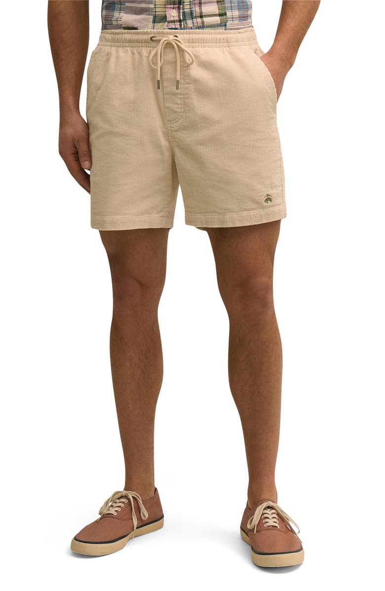 Brooks Brothers Corduroy Drawstring Shorts, Main, color, Summer Sand