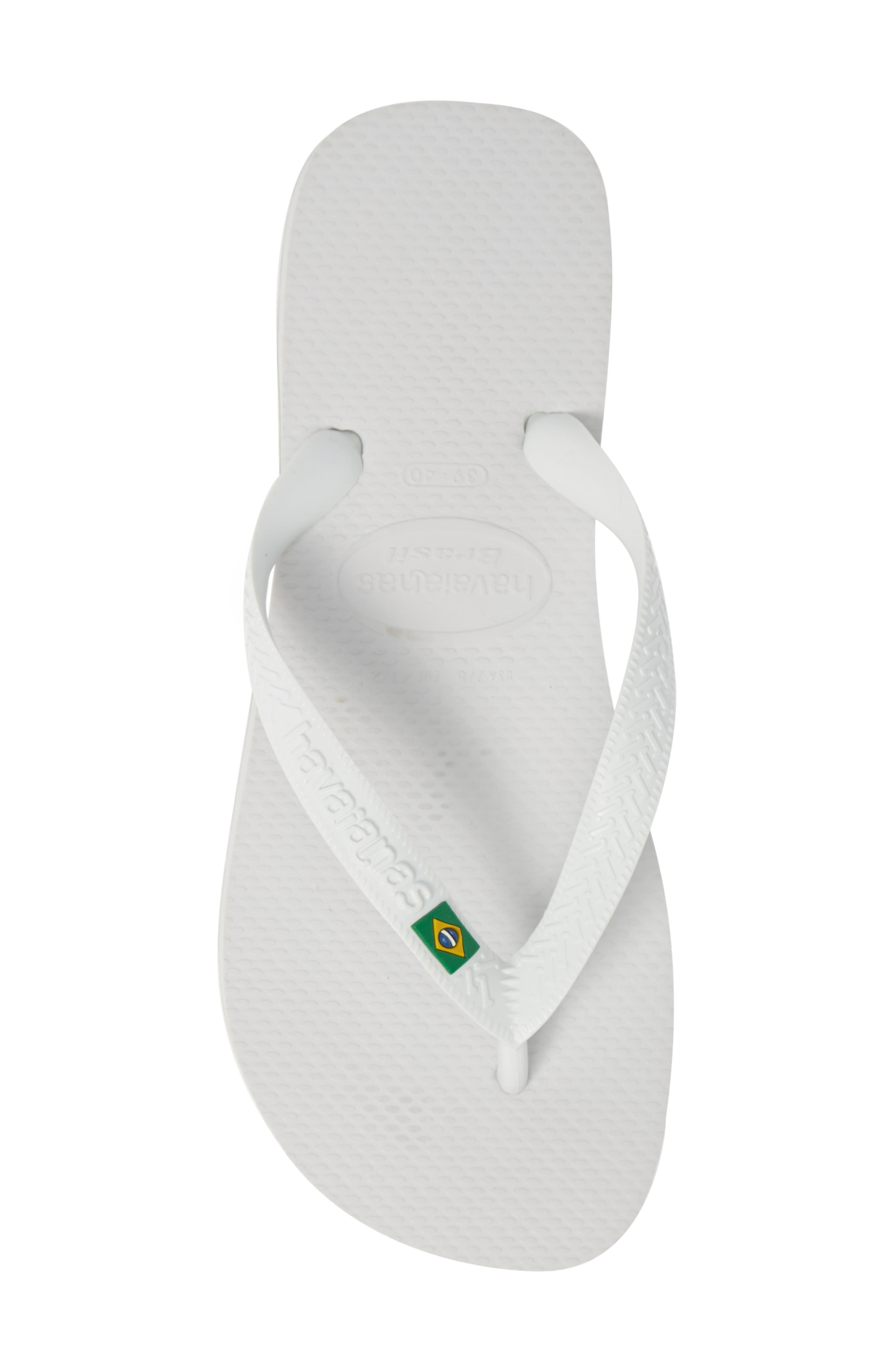 Havaianas Brazil Stripe Flip-Flop, Alternate, color, White