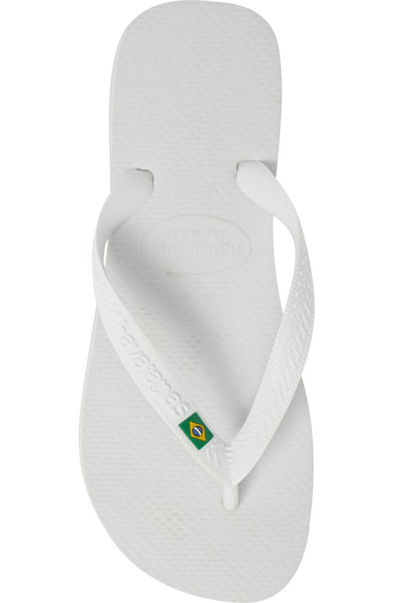 Havaianas Brazil Stripe Flip-Flop, Alternate, color, White